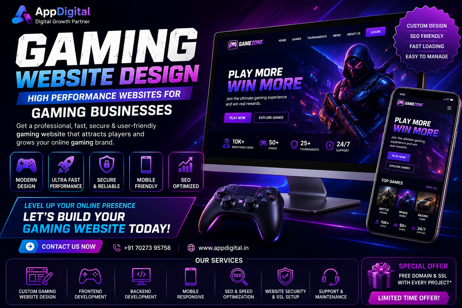 Gaming Website Design